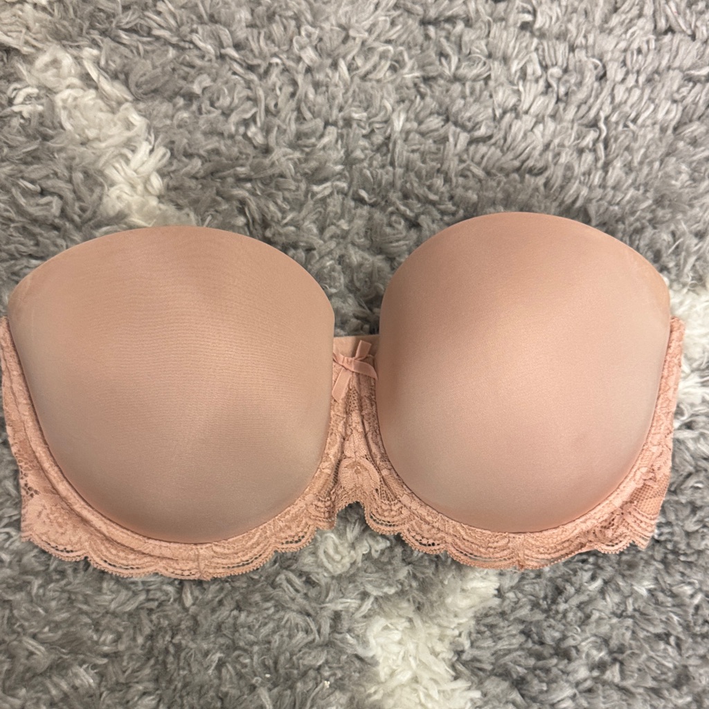 Victoria's Secret Pink Lace Strapless Bra